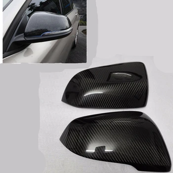 Крышка зеркала заднего вида из углеродного волокна, крышки заднего хода заднего вида, сменная клипса для BMW X1 F48 2016
