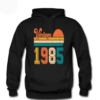 1985 Винтаж Родился в 1985 году, подарки на день рождения в стиле ретро, хип-хоп, мужские толстовки, толстовка с капюшоном, Женские Мужские спортивные костюмы, пуловеры, топы