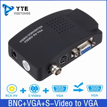 YIGETOHDE BNC VGA Композитный Конвертер S-Video в VGA Видео Конвертер VGA Выходной Адаптер Цифровой Коммутатор Для ПК Mac TV Camera