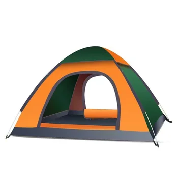 Всплывающая автоматическая палатка Мгновенный кемпинг Палатка Альпинизм Семейные купольные палатки для кемпинга пеших прогулок и путешествий на 1-2 человека Темно-зеленый