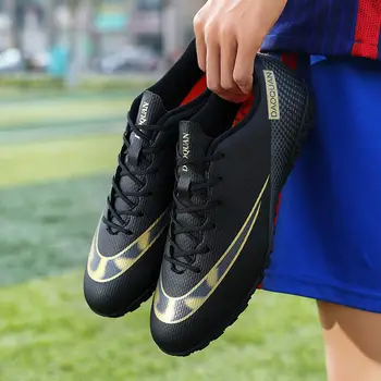 Качественная футбольная обувь Messi, Прочные легкие футбольные бутсы с низким берцем, Удобные тренировочные кроссовки для футзала, Оптовая продажа, 32-47 Размер