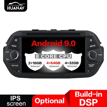 DSP Android 9.0 CD DVD-плеер GPS-навигация для Fiat 500 EGEA 2016 2017 + автоматический мультимедийный плеер магнитофон 8-ядерный navi Audio