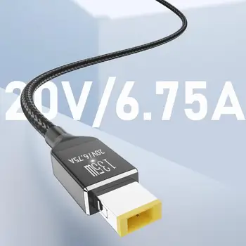 Адаптер для быстрого зарядного устройства PD, Разъем для шнуров питания PD, разъем для ноутбука 135 Вт, разъем USB Type C для зарядки с квадратной вилкой, преобразователь зарядных кабелей