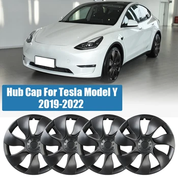 Полный чехол для Tesla Model Y 2019-2022, комплект сменных колесных колпачков 4ШТ, 19 дюймов, автомобильные аксессуары, колпачок ступицы, автомобильный колпачок