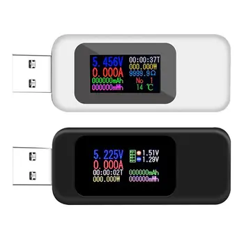 Цветной дисплей Вольтметр Амперметр USB тестер Напряжение Ток Емкость Измеритель мощности челнока