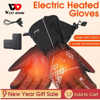 Теплые Зимние велосипедные перчатки с тепловыми лучами, Электрические Перезаряжаемые Мотоциклетные перчатки с подогревом, мужские перчатки с сенсорным экраном, Usb Mtb, Велосипед с подогревом.
