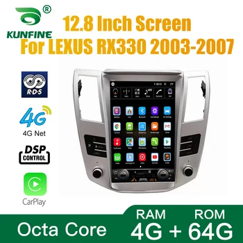 Экран Tesla Восьмиядерный 4 ГБ ОЗУ 64GM ПЗУ Android 10,0 Автомобильный DVD GPS Плеер Бесстекольный Автомобильный Стерео Для LEXUS RX330 2003-2007 Радио