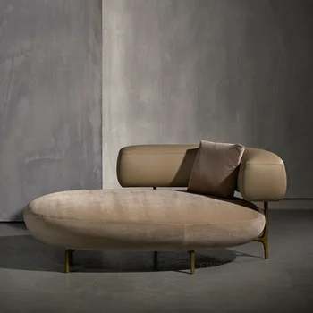 Диваны для гостиной из скандинавской ткани для гостиной Современный минималистичный односпальный диван из кованого железа Легкое Роскошное дизайнерское домашнее кресло-диван
