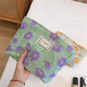 2023 Новая косметичка Taro Flower Простая портативная сумка большой емкости для отдыха, мобильного телефона, сумки для прогулок