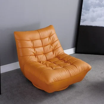 Скандинавский диван-кресло lazy caterpillar, татами для спальни, искусственная кожа, маленькое семейное легкое роскошное детское одноместное кресло для отдыха, которое может вращаться