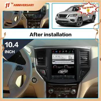 Для Nissan Pathfinder 2012 + Автомобильный радио мультимедийный плеер PX6 Android 9,0 4G + 64 ГБ вертикальный экран Автоматическая GPS навигация DSP CARPLAY