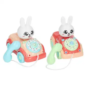 Игрушка для раннего обучения Детский телефон Автомобиль Игрушка Мультяшный кролик Обучающий сотовый телефон для малышей Автоматическая игрушка для раннего обучения детские игрушки