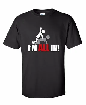 Дизайнер футболки I'M All In Funny Offensive Карты для покера в Техасский холдем, забавная футболка в Лас-Вегасе