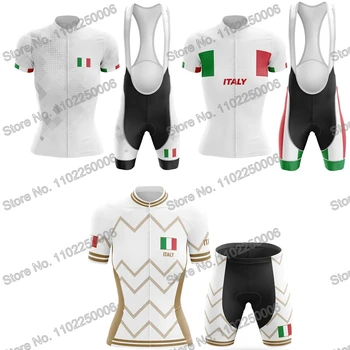 2023 Женская Итальянская велосипедная одежда, Летний комплект из джерси для велоспорта, женская рубашка для шоссейного велосипеда, костюм с короткими рукавами, велосипедные нагрудники, шорты