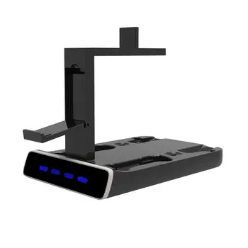 Для игровых аксессуаров PS5 VR 2 со светодиодным индикатором Док-станция для зарядки Держатель игровой ручки Подставка для зарядки контроллер виртуальной реальности Зарядное устройство
