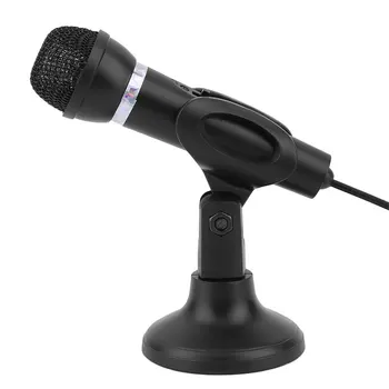 Компьютер Ноутбук Настольный Микрофон Проводной Ручной микрофон для караоке 3,5 мм микрофон с основанием для записи пения Проводная столешница