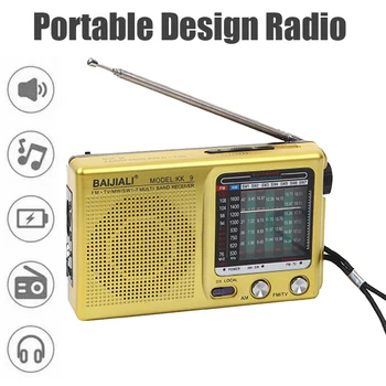 Высокочувствительный полнодиапазонный ретро-радиоприемник Walkman, портативный карманный многофункциональный мини-радиоприемник, популярные подарки для пожилых людей