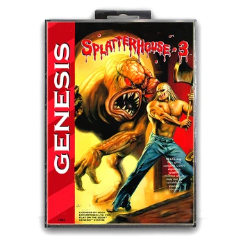 Splatter House 3 с коробкой для 16-битной игровой карты Sega MD для Mega Drive для видеокарты Genesis