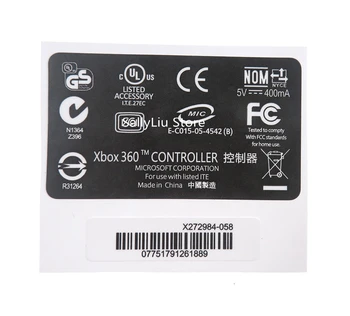 10 компл./лот Для Xbox360 xbox 360 Проводной Контроллер Задняя Этикетка Серийная Наклейка Лазерные наклейки Уплотнения Этикеток