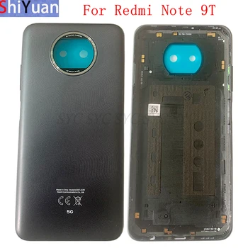 Оригинальная крышка батарейного отсека, корпус задней двери, задняя крышка для Xiaomi Redmi Note 9T, крышка батарейного отсека с логотипом, запасные части
