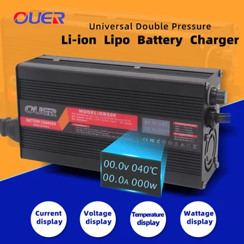 Зарядное устройство для Литиевой Батареи 50,4 V 8A Usd За 12S 44,4V Lipo/LiMn2O4/LiCoO2 Smart Charger С Вентилятором и OLED-дисплеем