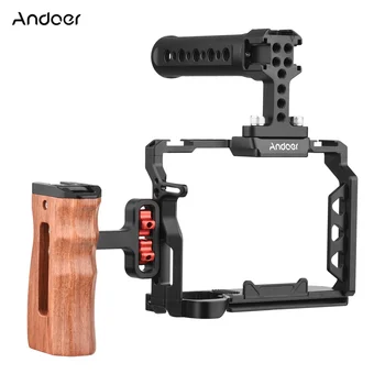 Комплект камеры из алюминиевого сплава Andoer с верхней рукояткой, замена деревянной боковой рукоятки для Sony A7 IV
