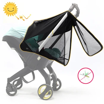 Новая детская коляска, солнцезащитный козырек 360 градусов, солнцезащитный козырек с москитной сеткой, Совместимый с аксессуарами Doona, Автокресло, детская коляска