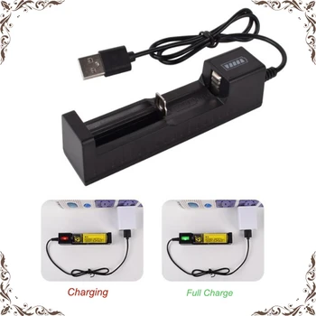Универсальный аккумулятор с 1 слотом, USB-зарядное устройство, светодиодный смарт-зарядка для аккумуляторных батарей Li-ion 18650 26650 14500 Зарядное устройство