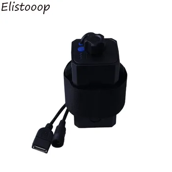 Elistooop Водонепроницаемый чехол для хранения батареек 4x18650, коробка-держатель для велосипедного светодиодного фонаря