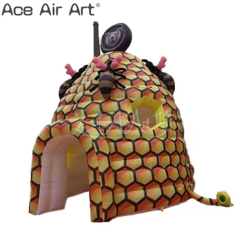 Шатер с надувной моделью животного в виде сот с 3D пчелами для декораций сцены или активного отдыха