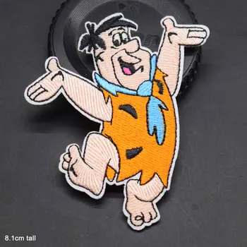 Фиолетовый Кот-Динозавр Серии Pearl Cute Dino The Slaghoople Flintstone Гладит Вышитую Одежду Нашивками Для Мальчиков И Девочек