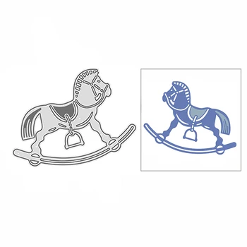 2023 Новые металлические штампы Little One Trojan Horse для вырезания поздравительных открыток в стиле скрапбукинг, декоративные поделки с тиснением, высечка