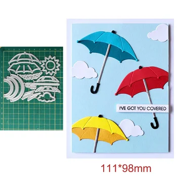 Зонтики в солнечные и дождливые дни Металлические режущие формы для поделок, альбом для скрапбукинга, бумажные открытки, декоративные поделки, штампы для тиснения