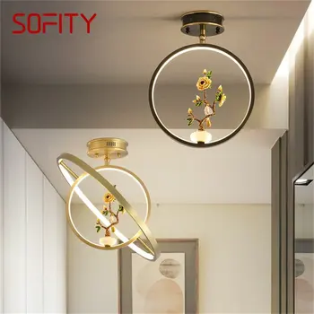 · Потолочный светильник SOFITY из латуни Современные роскошные Золотые светильники LED Creative для украшения дома