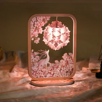Лампа для вырезания из бумаги со светом и тенью, лампа для творчества из ароматической бумаги ручной работы, креативный маленький ночник на день рождения