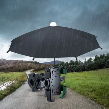 Велосипедный зонт, держатель для телефона, мини-аккумулятор, автомобильный зонт, рама для телефона, портативный, водонепроницаемый, легкий для езды на велосипеде на открытом воздухе