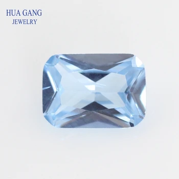 106 # Синяя восьмигранная форма, синтетический камень шпинель огранки принцессы для ювелирных изделий Размером 3x5 мм ~ 10x12 мм