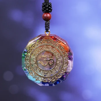 Подвеска из оргонита, ожерелье с символом Ом, ожерелье с энергией исцеления чакр, украшения для медитации, ручная работа, профессиональная прямая поставка