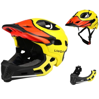 Lixada Bike Helme, детский съемный полнолицевой шлем, детский спортивный защитный шлем для езды на велосипеде, скейтбординга, катания на роликах