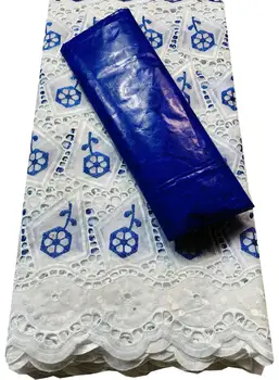 Новейший Дизайн 2,5 Ярда сенегальской ткани Bazin С 2,5 Ярдами Мягкого швейцарского Кружева для Женского Халата Guinea New Bazin Riche Fabric EKM102