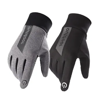 Перчатки для спорта на открытом воздухе, теплые и шерстяные, утолщенные, для езды на мотоцикле, для защиты от холода и водонепроницаемые спортивные перчатки с сенсорным экраном