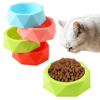 Высококачественная однотонная легкая пластиковая миска для корма для собак, инструменты для кормления домашних животных, Аксессуары для кошек и собак