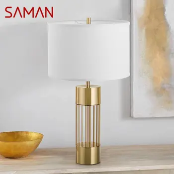Современная настольная лампа SAMAN с затемнением светодиодных винтажных креативных настольных светильников для домашнего декора гостиной спальни