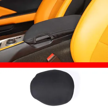 Для Chevrolet Corvette C7 2014-2019 черный автомобильный стайлинг центральный подлокотник автомобиля крышка коробки аксессуары для защиты салона автомобиля