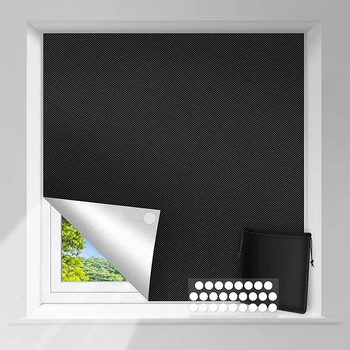 Съемная Светозащищающая пленка на самом темном окне Статическое полное затемнение стекла Конфиденциальность Затемняющая наклейка на окно Теплоизоляция