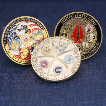 Военно-морской флот США USAF USMC Армия Береговой охраны American Free Eagle Airborne Памятная монета Военные Сувенирные монеты