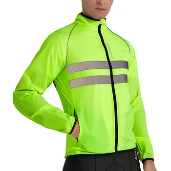 Велосипедная мужская куртка со светоотражающим жилетом с капюшоном, Ветрозащитная ветровка для MTB велосипеда, одежда для езды на велосипеде, Спортивная одежда