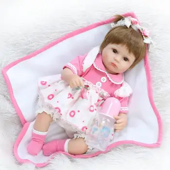 40 см Силиконовая Кукла Reborn Baby Doll kids Playmate Подарок Для Девочек 16 Дюймов Baby Alive Мягкие Игрушки Для Букетов Кукла Bebe Reborn