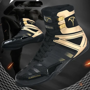 Новые тренировочные боксерские туфли для мужчин и женщин, роскошные борцовские кроссовки 46 размера, боксерские кроссовки, противоскользящие борцовские кроссовки