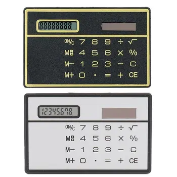 Калькулятор солнечной карты, ультратонкий портативный офисный компьютер, принадлежности для школьников, мини-карманные цифровые калькуляторы, Энергосбережение
